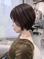 インスヘアー 梅田(INCE HAIR)&nbsp;大人可愛い30代40代小顔くびレイヤーおさまりショートボブ
