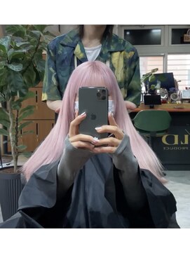 シールドヘアー 沖縄 新都心(C'LD Hair) ホワイトピンク/那覇美容室/おもろまち美容室