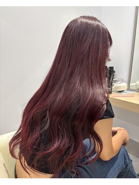 モリオフロムロンドン 大宮店(morio from London) ワインレッド×ケアカラー 「村田」