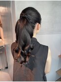 【ポニーテール】結婚式/卒業式/銀座/ヘアセット/アレンジ