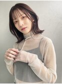 仙台/ 透明感カラー/大人ボブ/顔周りカット/艶髪