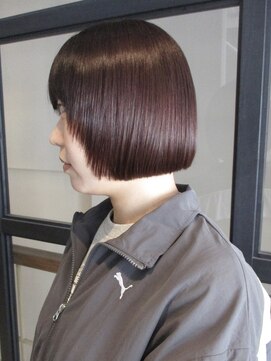 秋ボルドーボブ