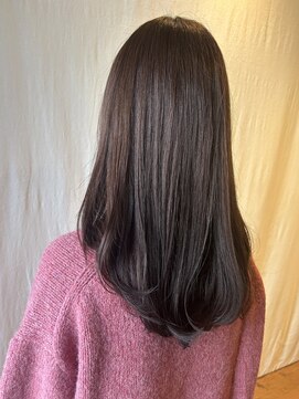 モカブラウン/ロングレイヤー/トリートメント/艶髪