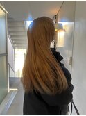 ロングヘアキャメルカラー