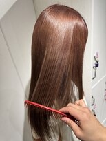 レヴリー(reverie)&nbsp;艶髪ダブルカラーピンクベージュ髪質改善カラー20代