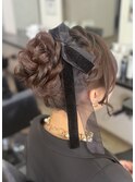高めアップシニヨンヘア☆☆