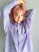 サルファ ヘアデザイン 名古屋 丸の内(S.ALPHA HAIR DESIGN)&nbsp;ピンクベージュハイトーンショートボブマッシュショートボブ