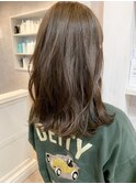 福山市イルミナカラー人気caaryブリーチなしアッシュベージュ