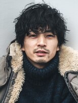 波巻きスパイラルツーブロックツイストスパイラル無造作パーマ