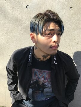 ロッソ 西荻窪(ROSSO) センターパートツーブロックハイトーンカラースタイル♪