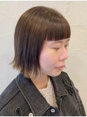 切りっぱなしボブ_ワイドバング