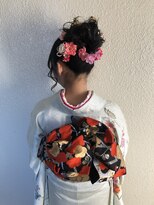 パリスパート2&nbsp;抜け感 ルーズな お団子 振袖 成人式 ヘアアレンジ