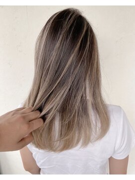 ヘアースタジオ ゼン カロン(Hair studio Zen kalon) エアタッチバレイヤージュ×くすみベージュ20代30代40代50代