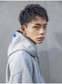 小久保styleフェザーパーマフェザーショートグレーエンドカラー