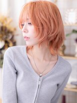 カバーヘア ブリス 北浦和(COVER HAIR bliss)&nbsp;ハッシュカット全頭ブリーチハイレイヤーウルフb北浦和10代20代