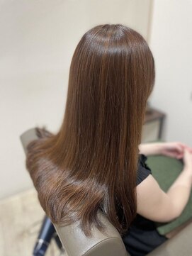 ヘア アトリエ ヴィヴァーチェ(hair atelier Vivace) ミルクティーベージュレイヤーカットシースルーマッシュ40代