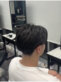テーパーフェードセンターパート