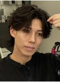 ツイストフェザーウルフ/フェザーパーマ/マッシュウルフ