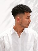 クロップパーマフェードカット