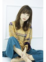 オーロ 西宮店(ORO)&nbsp;ORO西宮店  シースルーバングが際立つナチュラルストレートヘア