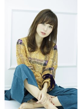 オーロ 西宮店(ORO) ORO西宮店  シースルーバングが際立つナチュラルストレートヘア