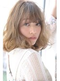 鎖骨上ローレイヤーボブ×シアーベージュ