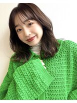 大人ガーリープリカール小顔レイヤーカットイルミナカラー