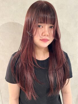 ハイプ(HYPE) 【藤沢/辻堂】ロングレイヤー/ボルドーカラー/暖色