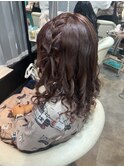 髪の毛リボン編みたらし