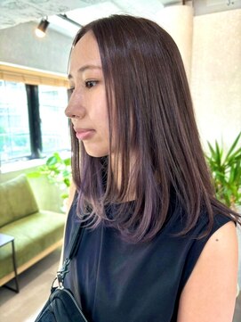 サニーサイドサロン(SUNNY SIDE SALON) 顔まわりレイヤー×バイオレット