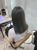 アジールヘア 所沢プロペ通り店(agir hair)&nbsp;オリーブグレージュシースルー前髪こなれミディイメチェン所沢