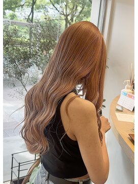 シアン 矢場町店(CYAN.) ロングレイヤー×オレンジベージュ