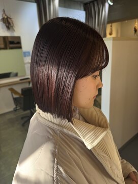 メロウ(mellow) 艶長持ち秋カラーで切りっぱなしボブ☆
