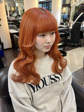 キャラ 池袋本店(CHARA) 個性派！ハイトーンダブルカラー/オレンジヘアカラー