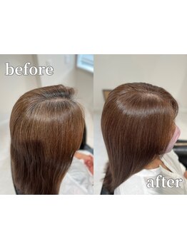 siki.独自の【頭皮に付けないカラー】で悩みが多くなる大人の世代のエイジングケアカラー☆