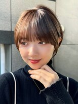 アマトウキョウ 表参道(AMA TOKYO)&nbsp;斜めバング、小顔ショート、前髪パーマ