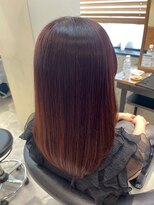 ヘアリゾート粋 トゥジュ 池袋東口店(tujuh)&nbsp;ブラウンレッド/艶髪/ストレートロング