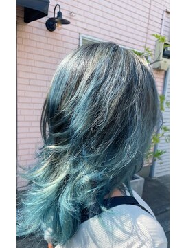 コタ ヘアサロン(KOTA HAIR SALON) デザインカラーミントブルー