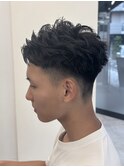 MEN’S HAIR/ブルーブラック/フェザーパーマ/藤沢