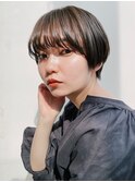 小顔似合わせカット/黒髪マッシュショートボブ/【銀座駅】