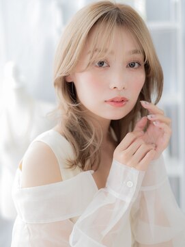 カバーヘア 上尾西口店(COVER HAIR) 外国人風シャンパンベージュこなれくびれヘアc7越谷10代20代30代