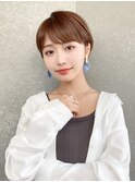 ハンサムショート/丸みショートボブ/20代30代40代50代/顔周り