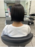ミニボブ　艶ブラウン　ケアトリートメント　