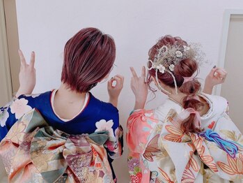 ヘアーサロン シバノ(Hair Salon SHIBANO)の写真/《全国大会金賞受賞》極め抜いた圧倒的な技術力◎特別な日を一流の着付けで最上級に彩ります！