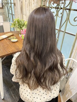 リノ(Lino) 10代20代【髪質改善カラー】ハイトーンミルクティーグレージュ