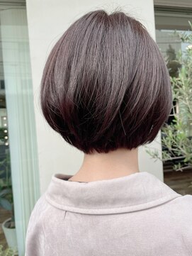 ファム 十日市店(femme) オリーブブラウン×ショートボブ