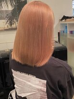 ディフィーノ 青山(DIFINO) 【DIFINO 青山】艶髪ペールオレンジ/ミディアムボブ