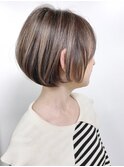 【morio原宿】大人 ショート ハイライトカラー 白髪ぼかし 