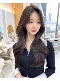 大人可愛い韓国レイヤーカット　くびれヘアフェイスレイヤー