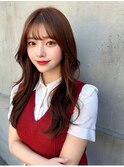 [韓国/レイヤーカット/ワンホンヘア/顔まわりカット/カラー】